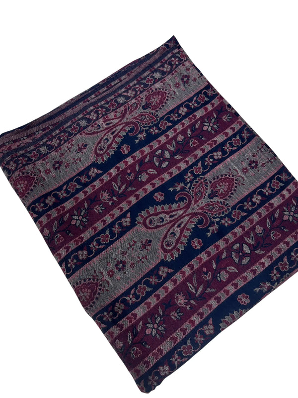 Enhance Your Wardrobe with Our Luxurious Kani Wool Shawl with Stripes - Tajmehalhandicrafts