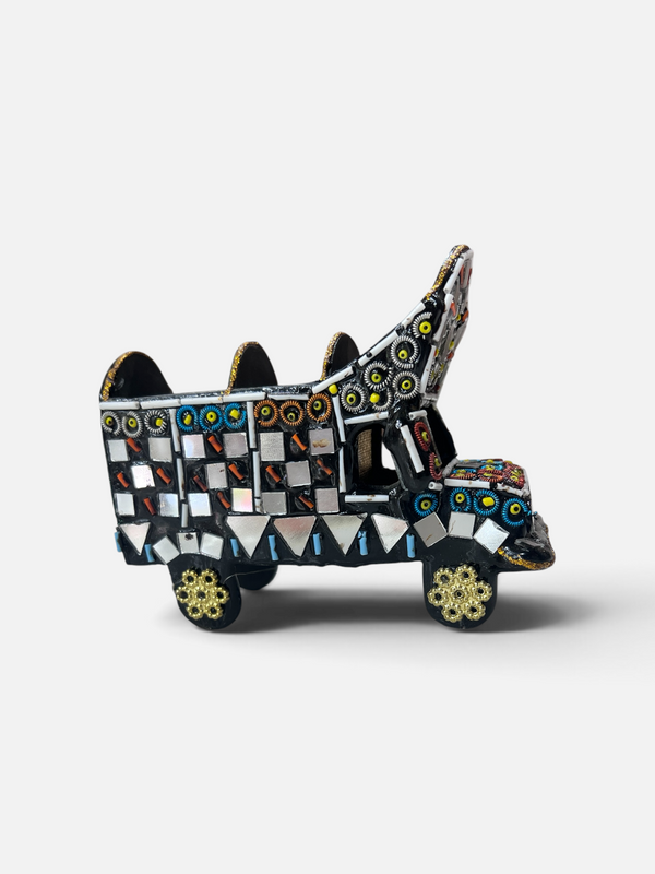 Unique Handcrafted Mirror Art Truck – Vibrant Table Décor to Elevate Your Space
