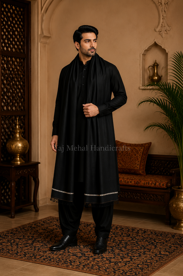 Elevate Your Look with Luxurious Men's Woolen and Pashmina Shawls