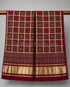 Elegantly Crafted Ajrakh Design Silk Dupatta for Timeless Style