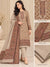 Beige Kani print three-piece unstitched suit with matching shawl, shirt and trouser fabric