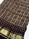 Traditional Ajrakh Design Patalo Gajji Silk Duppata - Tajmehalhandicrafts