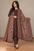 Deep Brown Unstitched Suit with Moonlight Shawl