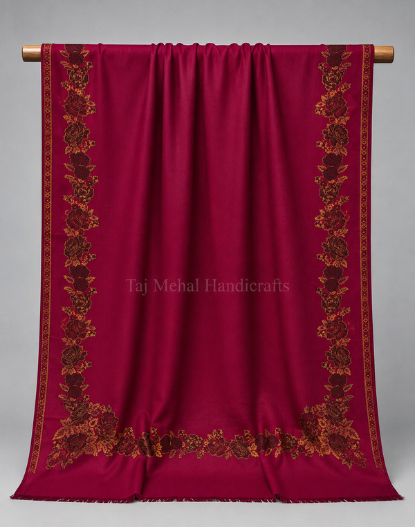 Elevate Your Style with the Exquisite Kani Gulab Shawl - Tajmehalhandicrafts