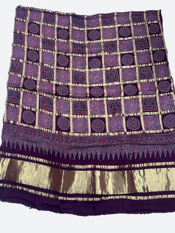 Royal Ajrakh Patalo Gajji Silk Dupatta – Heritage Textile - Tajmehalhandicrafts