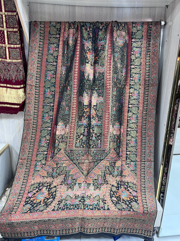 Luxury Artisanal Banjara Silk Dupatta with Sikhargah Design