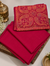 Ruby maroon Sui Print 3-piece woolen pashmina suit with golden paisley embroidered shawl studio display | Taj Mehal Handicrafts