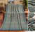 Ivory teal blue full woven Kani woolen shawl 2.75 yards made in Pakistan Taj Mehal Handicrafts Islamabad