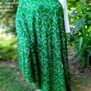 Green colour with Sozni Allover Designer Jaal