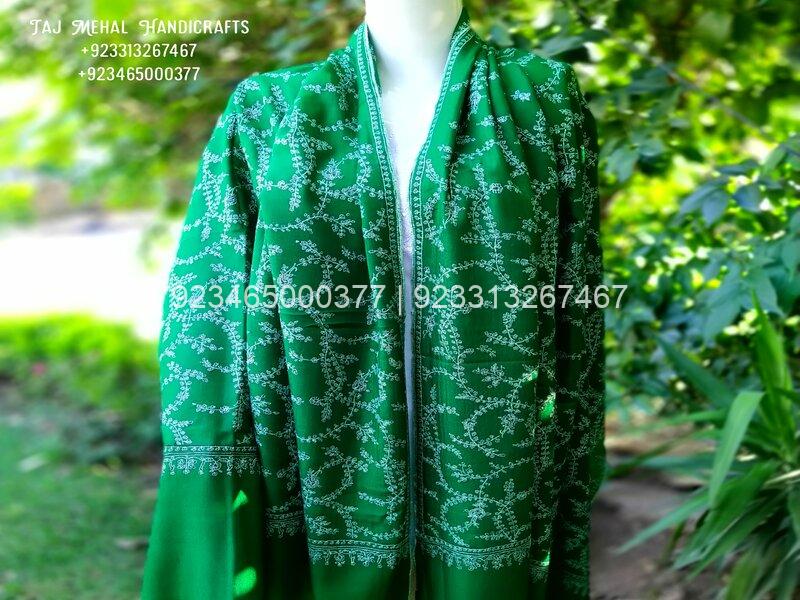 Green colour with Sozni Allover Designer Jaal Green colour with Sozni Allover Designer Jaal