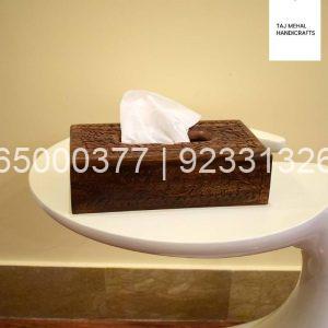 Wooden Hand Made Carving Tissue Box