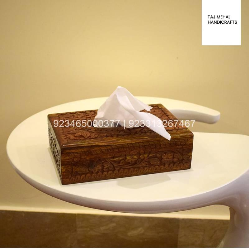 Wooden Hand Made Carving Tissue Box Wooden Hand Made Carving Tissue Box