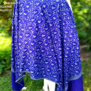 Royal Blue Sozni Jaal Embroidered Pashmina Shawl