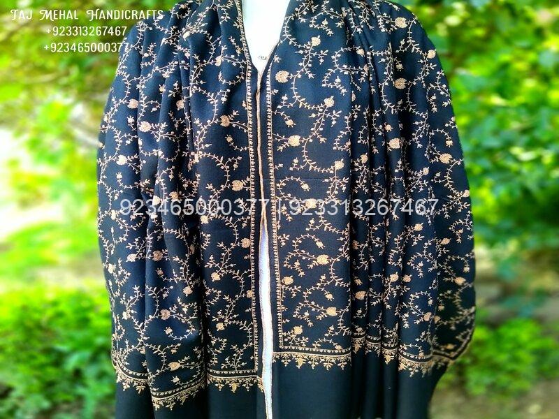 Black colour with Sozni Allover Designer Jaal Black colour with Sozni Allover Designer Jaal