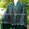 created image 1595405880233 Dark Green Colour with Sozni Allover Designer Jaal
