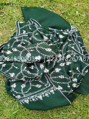 Dark Green Colour with Sozni Allover Designer Jaal