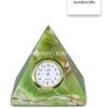 Onyx Stone Pyramid Shaped Table Clock