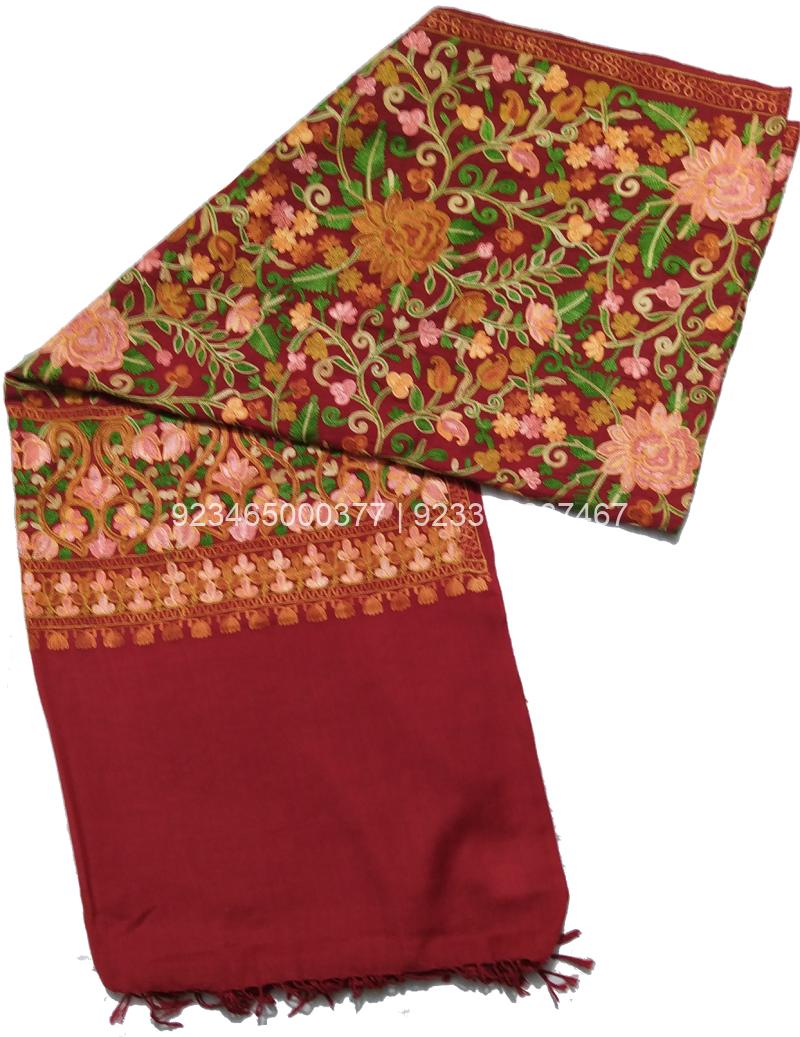 Maroon Aari work Jama with multicolor Embroidery Maroon Aari work Jama with multicolor Embroidery