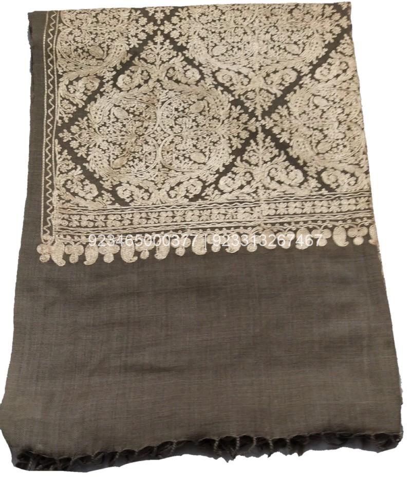 Grey with off white color Aari Work Jama with Embroidery Grey with off white color Aari Work Jama with Embroidery
