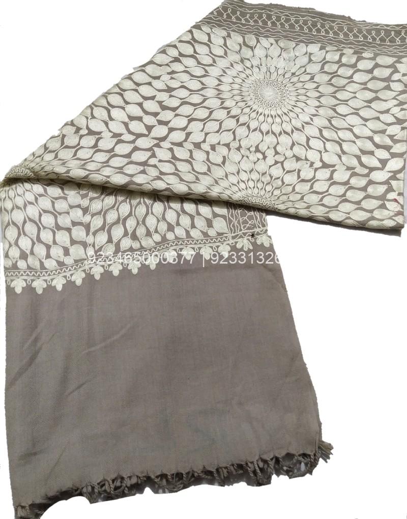Natural Aari work Jama with Embroidery