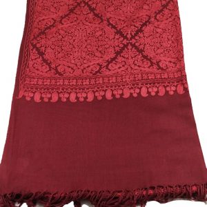 Maroon and Red Aari work Jama with Embroidery