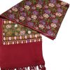 17 Maroon Aari work Jama with multicolor Embroidery