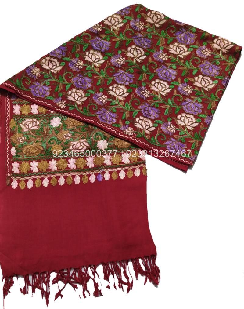 Maroon Aari work Jama with multicolor Embroidery Maroon Aari work Jama with multicolor Embroidery