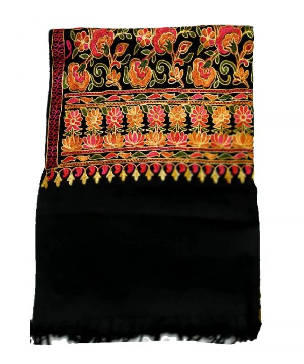 Black Aari work Jama with multicolor Embroidery