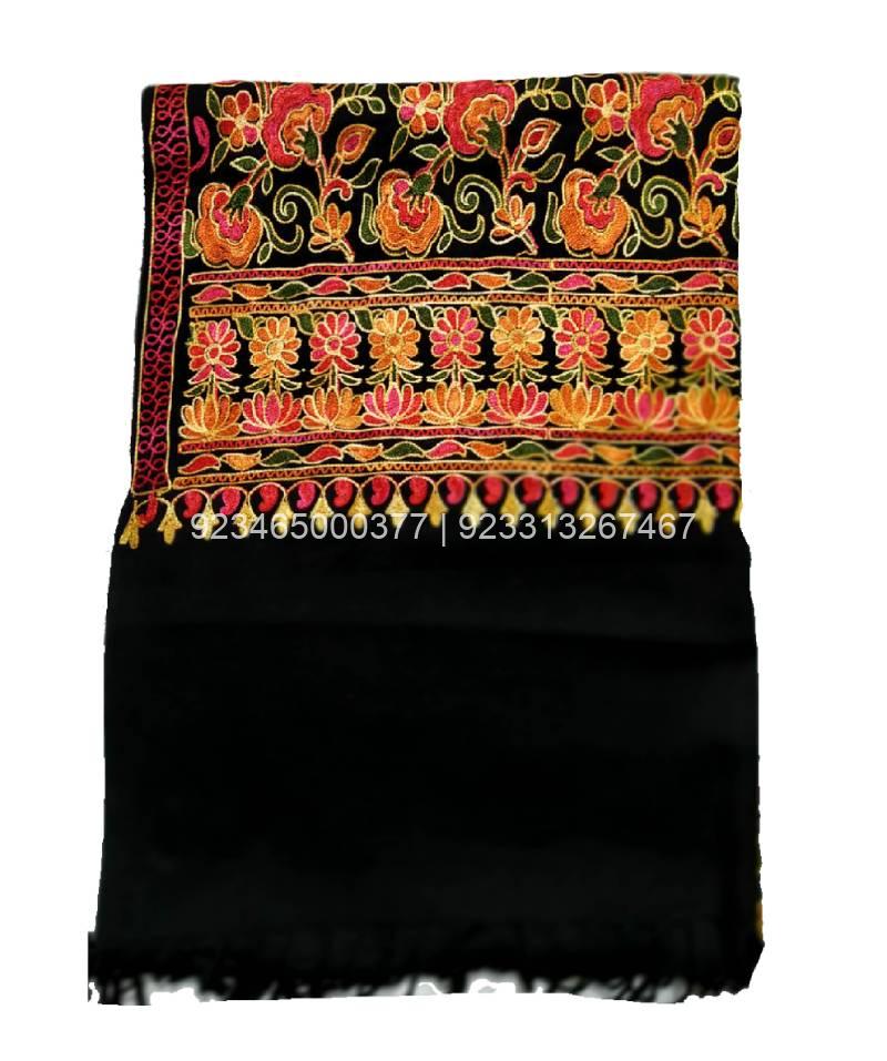 Ari jama black with multi color Black Aari work Jama with multicolor Embroidery