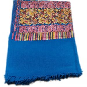 Beautiful Royal Blue Aari work Jama with multicolor Embroidery