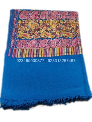 Beautiful Royal Blue Aari work Jama with multicolor Embroidery