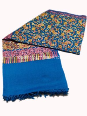 Beautiful Royal Blue Aari work Jama with multicolor Embroidery