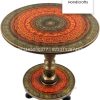 B2 P82 006 CB3021 7 Wooden Table with Lacquer Art