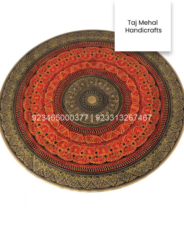 Wooden Table with Lacquer Art Wooden Table with Lacquer Art