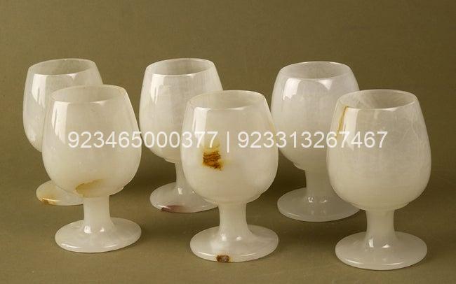 White Onyx Wine Glasses White Onyx Wine Glasses
