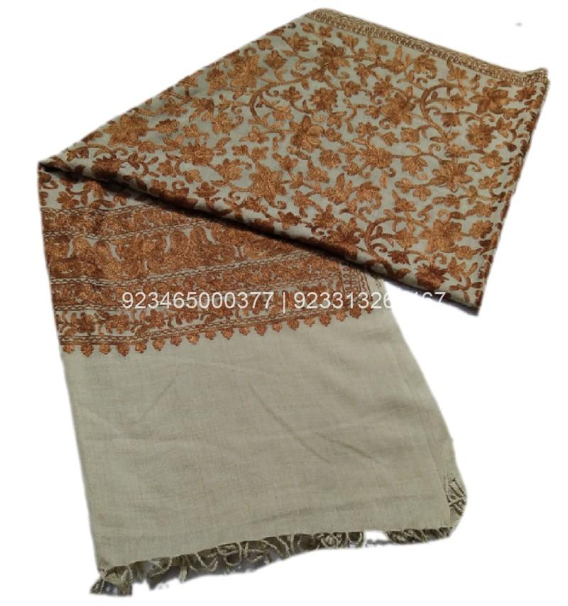 Skin with Brown Aari Work Jama with Embroidery Skin with Brown Aari Work Jama with Embroidery