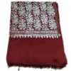 Maroon and white Aari work Jama with Embroidery Maroon and white Aari work Jama with Embroidery
