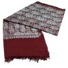 Photo 1596290888055 Maroon and white Aari work Jama with Embroidery