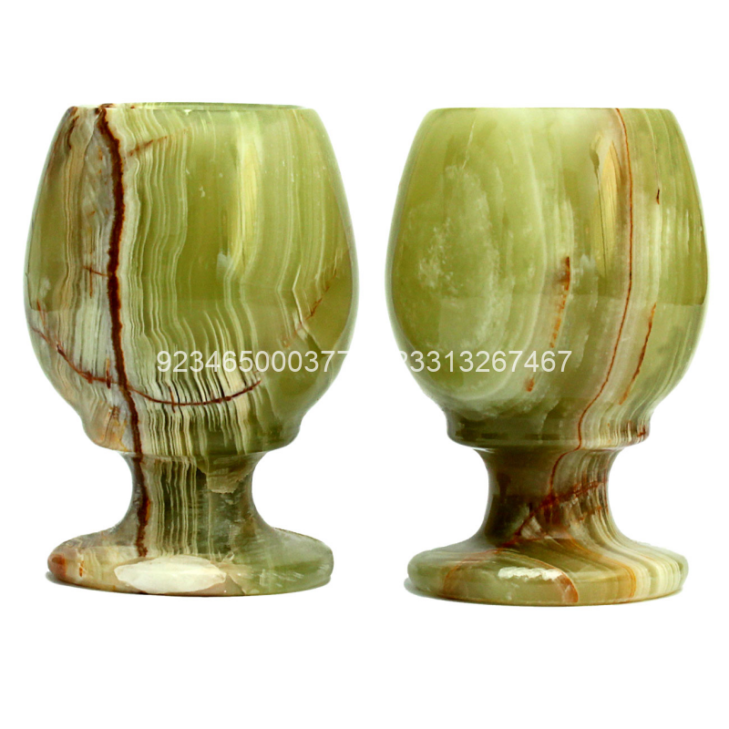 Multi Green Onyx Sherry Glass Multi Green Onyx Sherry Glass