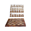 red onyx Red Onyx and Fossil Coral Chess Set