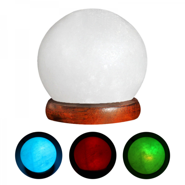 white himalayan rock salt usb sphere lamp