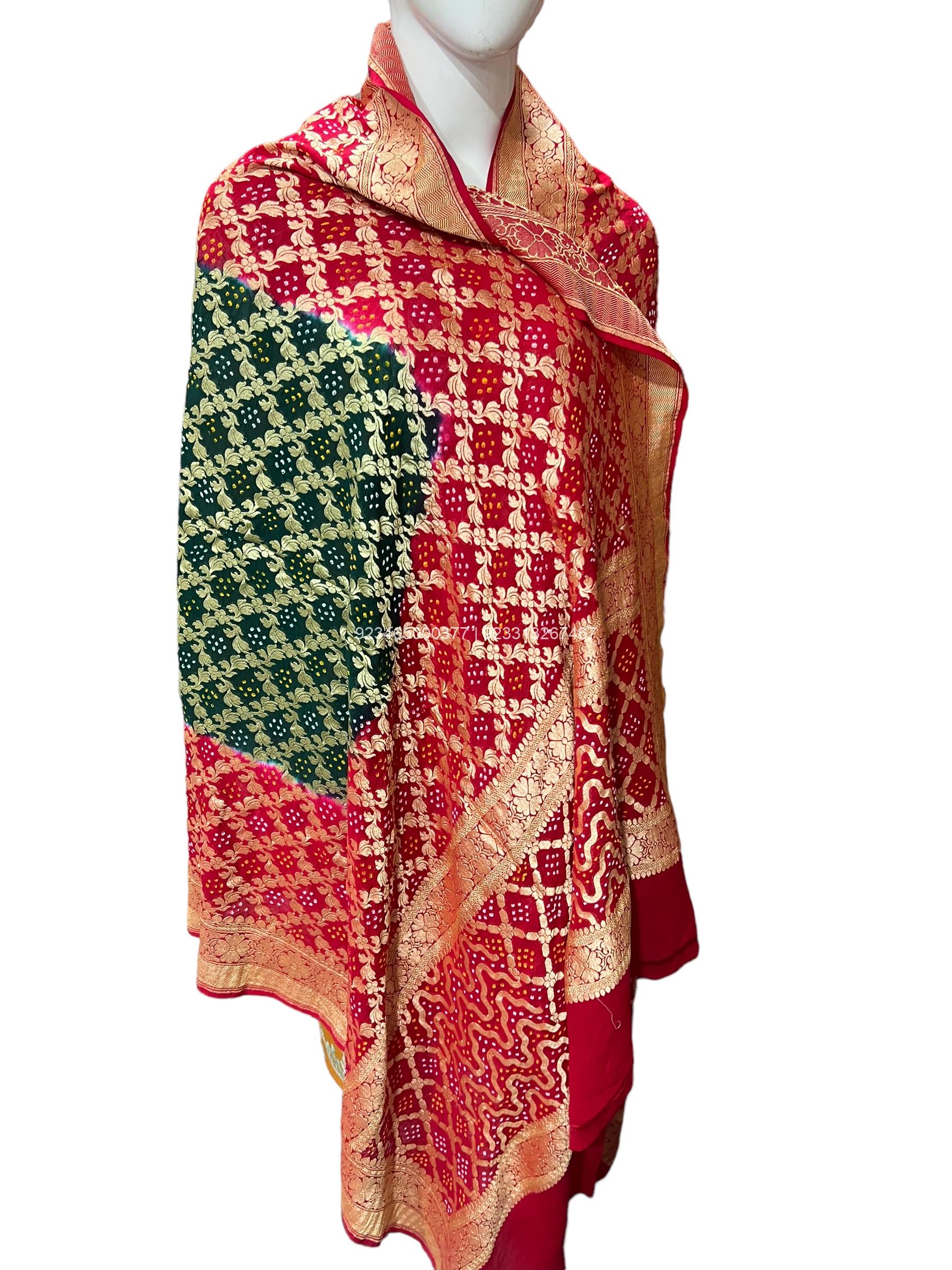 Georgotte Neemzari Multi Colour Dupatta Georgotte Neemzari Multi Colour Dupatta
