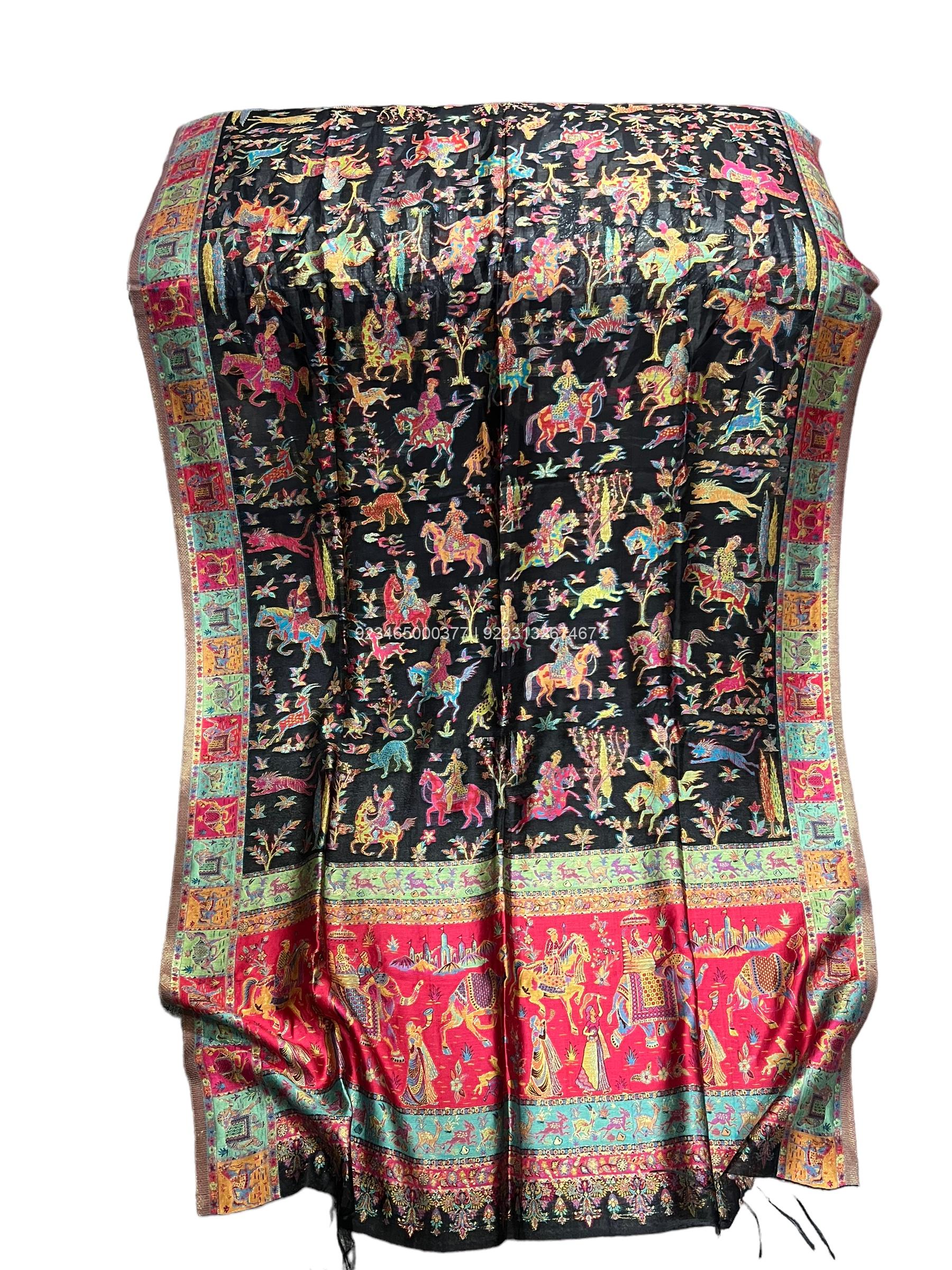 photoroom 013 20230616 152430 Beautiful Pure Silk Handwoven Kani Shikargah Design Dupatta