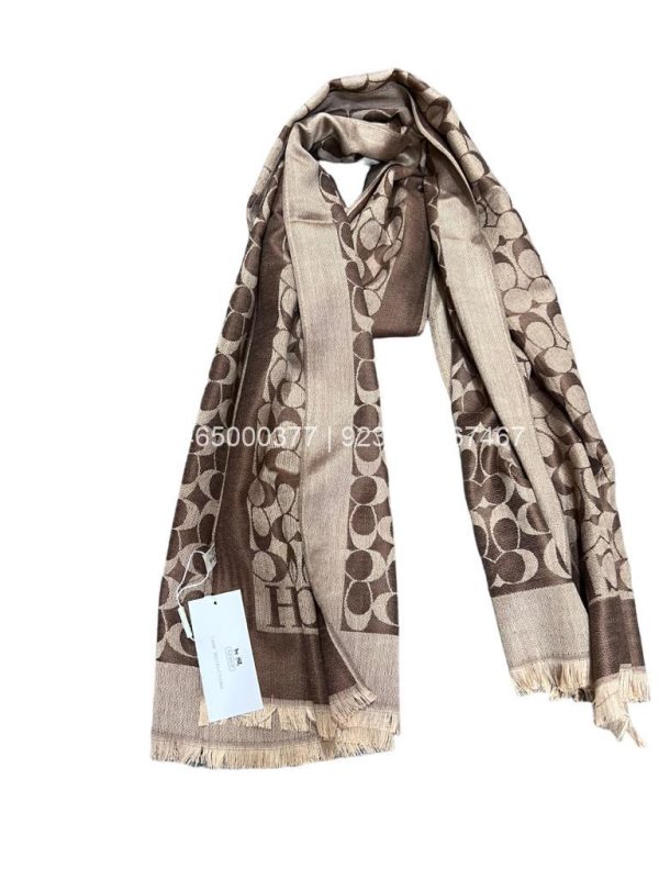 Cashmere Coach Signature Stole Taj Mehal handicrafts Pakistan