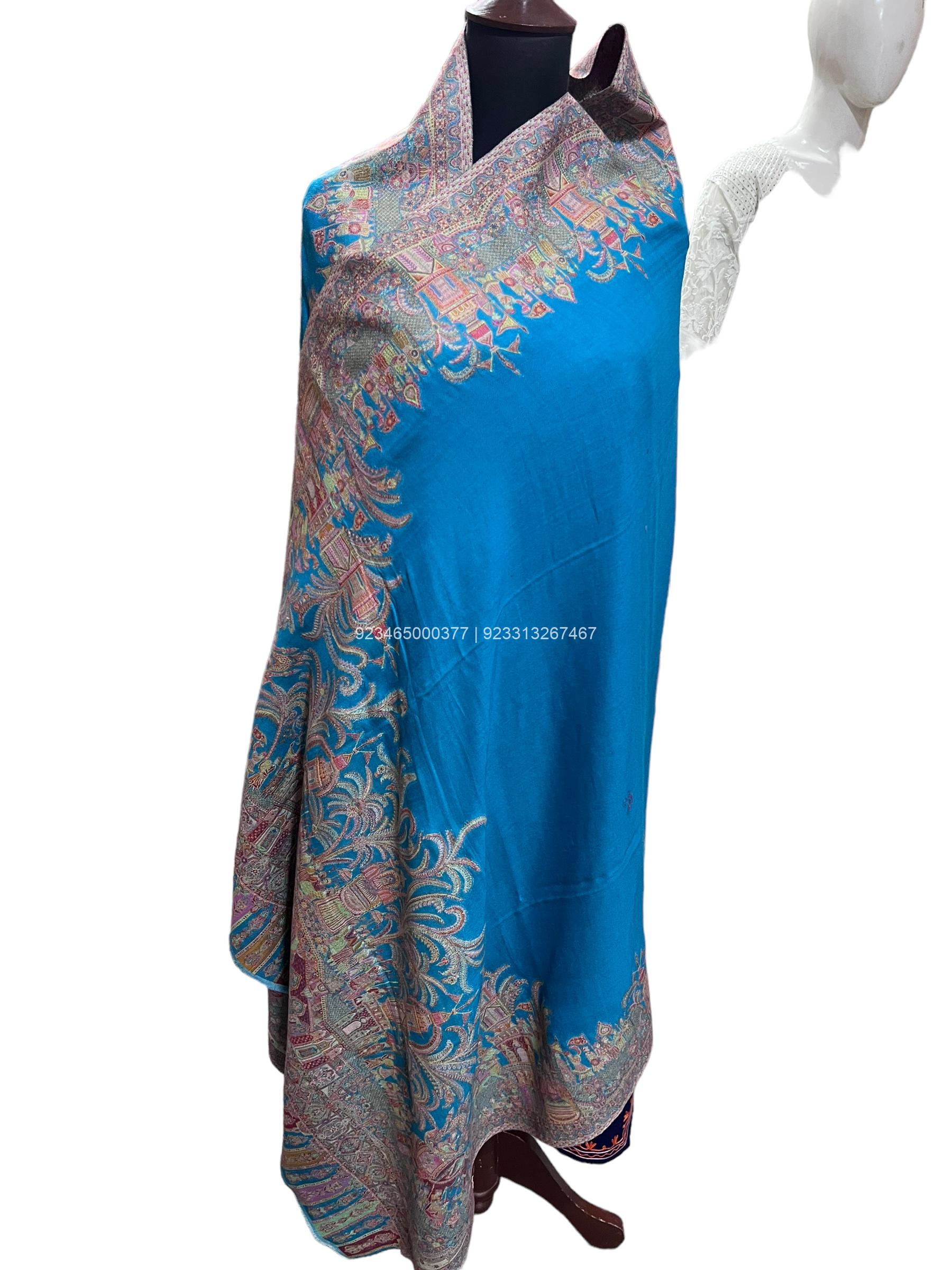 photoroom 001 20230701 181411 Pashmina Shawl with Mughal Art Palla - Pakistan