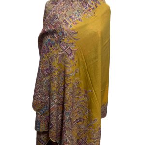 Pashmina kani Shawl with Mughal Art – Barat Design