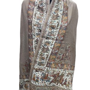 Pashmina Shawl with Mughal Art Palla