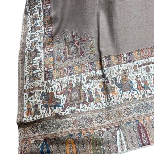 Pashmina Shawl with Mughal Art Palla