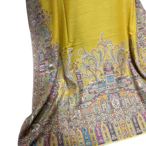 Pashmina kani Shawl with Mughal Art – Barat Design
