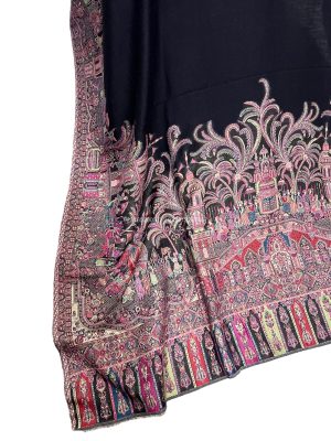 Pashmina kani Shawl with Mughal Darbar Design – Pakistan
